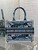 Dior M1296 Book Tote Medium Blue and White Butterfly Bandana Embroidery M094
