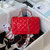 Chanel 23K AS2431 Mini flap Lambskin bag with top handle Red