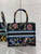 Dior M1265 Small Book Tote Black Multicolor Dior Petites Fleurs Embroidery M9625
