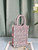 Dior S5555 Mini Dior Book Tote Phone Bag Gray and Pink Toile de Jouy Reverse Embroidery
