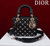 Dior M0531 Small Lady Dior Bag  Black Cannage Lambskin with Gold-Finish Sun Studs