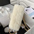 Chanel AS3499 Flap Bag Shearling White