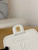 Chanel AS3652 Small Flap Bag with Top Handle Calfskin & Gold-Tone Metal White