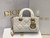 Dior S0910 Small Lady D-joy Bag White Cannage Lambskin
