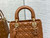 Dior M0565 Medium Lady Dior Bag Caramel Cannage Lambskin Enamel Hardware