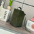 Loewe AANBBBWX01 Large Pebble Bucket bag in mellow Suede cowhide leather Green