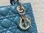Dior M0565 Medium Lady Dior Bag Blue Cannage Lambskin Silver