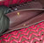 Fendi 8BR600 Baguette Wine Red interlaced leather and raffia bag 8630