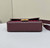 Fendi 8BR600 Baguette Wine Red interlaced leather and raffia bag 8630
