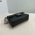 Celine 115853 Medium Celine Victoire Bag In Supple Calfskin Black Silver