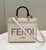 Fendi 8BH394 Fendi Sunshine Small White leather shopper