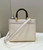 Fendi 8BH394 Fendi Sunshine Small White leather shopper