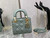 Dior M0505 Mini Lady Dior Bag Rock Gray Calfskin with enamel buckle