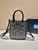 Prada 1BA331 Small satin tote bag with crystals Black
