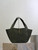 YSL 763435 LE 5 À 7 BEA IN Green suede