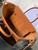 Celine 124213 SMALL NEW LUGGAGE IN SUPPLE SHINY LAMBSKIN Brown