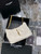 YSL 681632 Saint Laurent Mini leather shoulder bag White