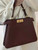 Fendi 8BN353AOVHF19P8 Peekaboo Soft Medium Wine Red leather bag 80172