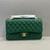 Chanel A01112 Flap Classic 11.12 Handbag Lambskin Green