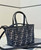 Fendi 8BS096 Roll Mini Dark Blue FF chenille mini bag 8655