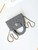 Chanel AS4416 Mini Shopping Bag Houndstooth fabric & Gold Metal White and Black