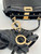 Fendi 8BN244 Peekaboo Mini Bag Black Python Leather Bag 66803