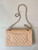 Chanel A01112 Flap Classic 11.12 Handbag Calfskin Sewing Edge Apricot