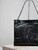 Yves Saint Laurent YSL 577998 NIKI Large Retro Pleated Genuine Leather Shopping Bag