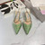 Jimmy Choo SAEDA100ZPJ Gold Satin Pumps with Crystals JC90004