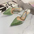 Jimmy Choo SAEDA100ZPJ Gold Satin Pumps with Crystals JC90004
