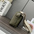 Loewe XS Military messenger bag in supple smooth calfskin and jacquard B553A72X27 Dark Green