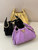 Chanel AS5631 Mini Hobo Suede & Gold-Tone Metal Rose Red Purple