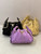 Chanel AS5631 Mini Hobo Suede & Gold-Tone Metal Rose Red Purple