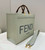 Fendi 8BH386 Sunshine Medium Bag Light Green leather shopper 8266S