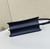 Fendi 8BN327 Peekaboo ISeeU Small Dark Blue interlace leather bag 80138M