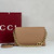 Gucci 857622 Medium Shoulder Bag Leather Tan GG