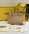 Fendi 8BN244 Peekaboo Iconic Mini Apricot Ostrich Leather 66806 Bag