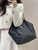Chanel AS5466 25SS Large Shopping Bag  Calfskin & Gold-Tone Metal  Black