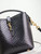 YSL 765870 LE 37 Mini in Black Lambskin leather Snake pattern