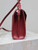 YSL 623930 Cassandra Mini Top Handle Bag In Grain De Poudre Embossed Leather Wine Red