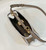 Fendi 8BN327 Peekaboo ISeeU Medium Gray &White interlace leather bag 80143
