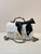 Chanel AS5875 Mini Flap Bag with Top Handle White & Black