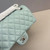 Chanel A01112 Flap Classic 11.12 Handbag Lambskin Ligth Blue Silver