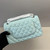 Chanel A01112 Flap Classic 11.12 Handbag Lambskin Ligth Blue Silver