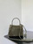 Balenciaga 7954562 Rodeo Handbag Mini in Green Suede aged-Silver