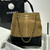 Chanel AS5636 Shopping Bag Suede Calfskin Shiny Lambskin Black & Brown
