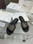 Dior KCO138CTU Dway Slide Black Calfskin and Gold-Finish Studs Shoes D82981