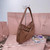 MiuMiu 5BC181 Aventure Suede leather bag Brown