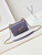 Chanel AS5001 Mini Flap Bag with top Handle Shiny Lambskin  Imitation Pearls & Gold-Tone Metal Purple