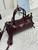 Prada 1BA486 Bonnie leather mini handbag Wine red